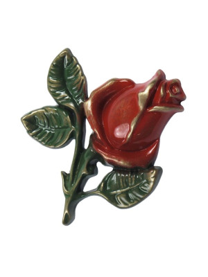 Lacquered bronze flower 1373.D27