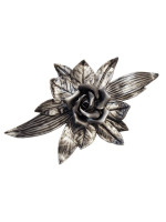 Lakkert bronseblomst i aluminiumsfarge 1823.AL
