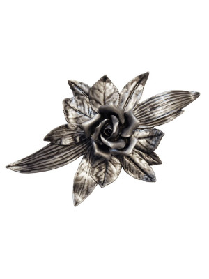 Lacquered bronze flower in aluminium colour 1823.AL