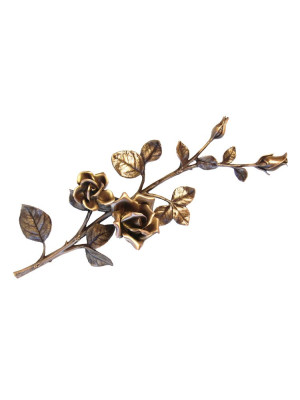 Clear-lacquered bronze flower 1826.BR