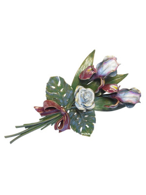 Lacquered bronze flower 1853.D65