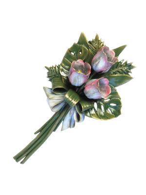 Lacquered bronze flower 1857.D3