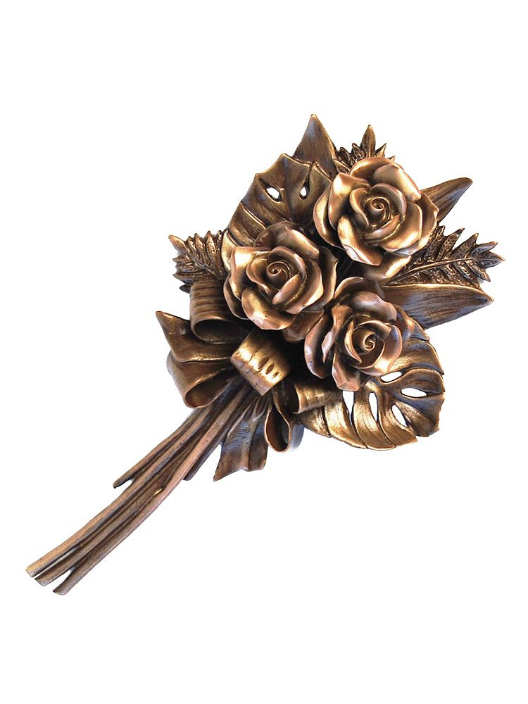 Clear-lacquered bronze flower 1861.BR