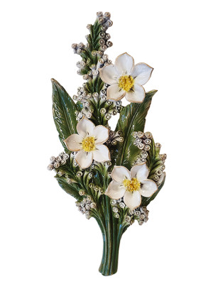 Lacquered bronze flower 2352.D41