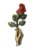 Lacquered bronze flower with hand 4517.D27
