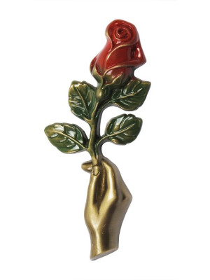 Lacquered bronze flower with hand 4517.D27