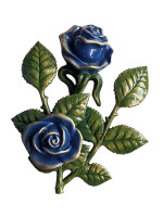 Lakkert bronseblomst 6101.blue