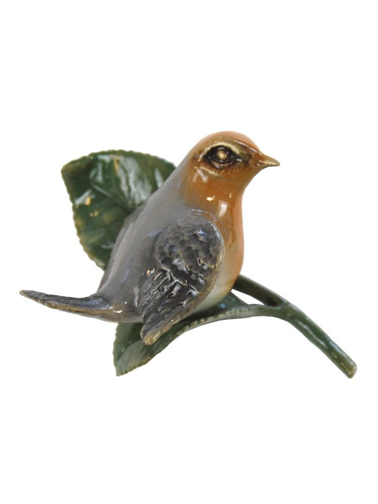 Lacquered bronze bird on a twig 1938.D25