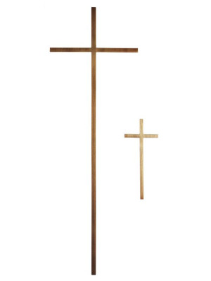 Clear-lacquered bronze cross 11.BR (12-40 cm)