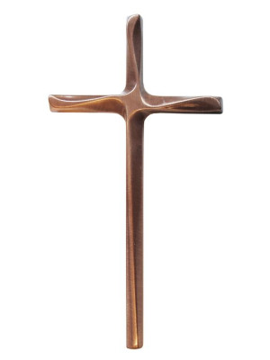 Clear-lacquered bronze cross 1298.BR (28-40 cm)