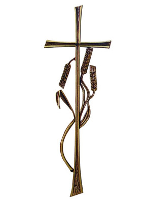 Clear-lacquered bronze cross 1320.41.BR