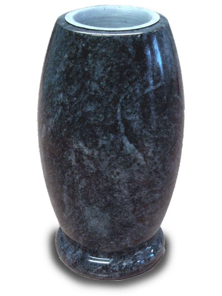 Polished stone vase – Orion Blue