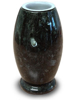 Polished stone vase – Dark Labrador