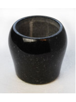 Small polished stone jar – Black Granite