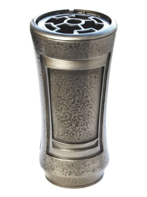 Lacquered bronze vase, aluminium colour 984.AL