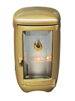 Lacquered bronze lantern with gold-plated drop 434.IT - 435.IT