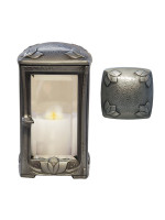 Aluminium-lacquered bronze lantern 797.22.AL