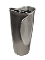 Lakkert bronsevase, aluminiumsfarge 371.AL