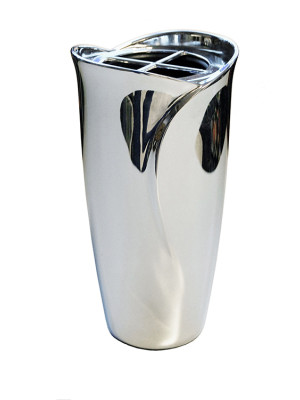 Nickel-plated bronze vase (Chrome) 371.CR