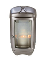 Lacquered bronze lantern aluminium colour 1129.AL - 1128.AL