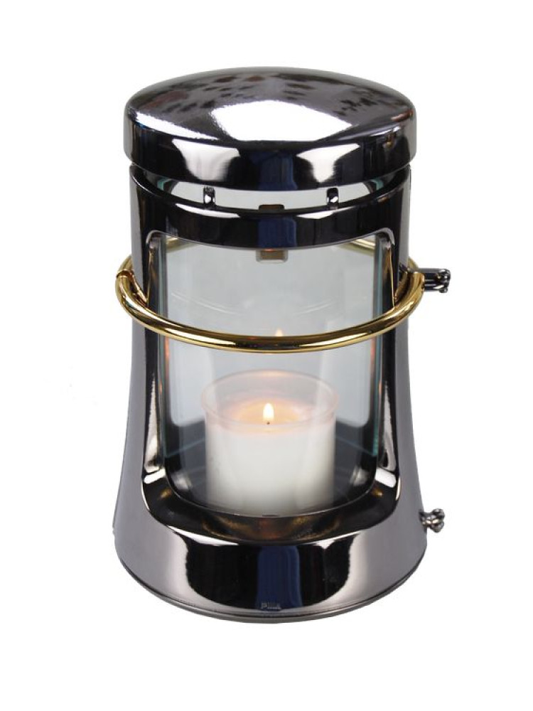 Silver Black -lacquered bronze lantern 356.SB - 357.SB