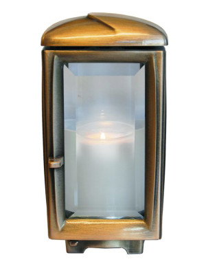 Clear-lacquered bronze lantern 482.19.BR