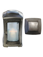 Aluminium-lacquered bronze lantern 783.AL