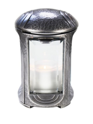 Aluminium-lacquered bronze lantern 925.19.AL