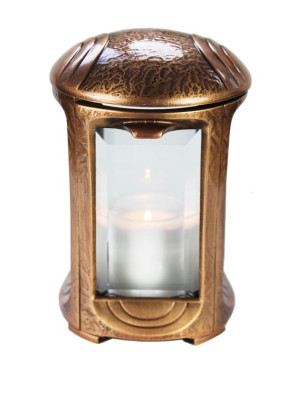 Clear-lacquered bronze lantern 925.19.BR