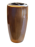 Clear-lacquered bronze vase 405.BR