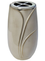 Lakkert bronsevase, Bianco Melange 830.BI Melange - 831.BI Melange