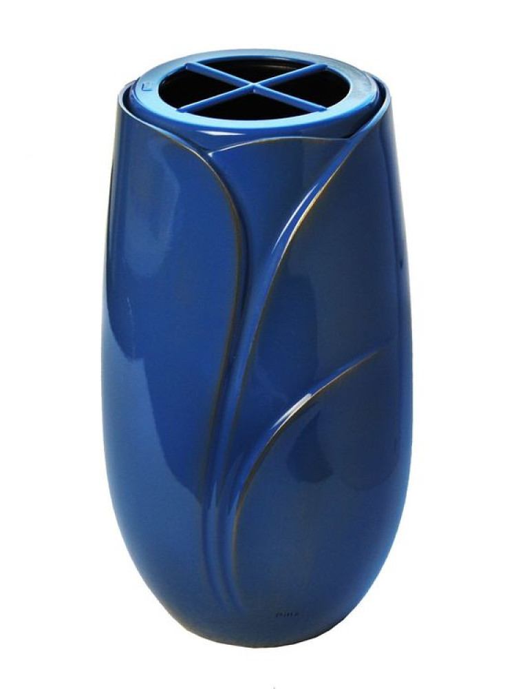 Lacquered bronze vase, Blue Marino 830.BM - 831.BM