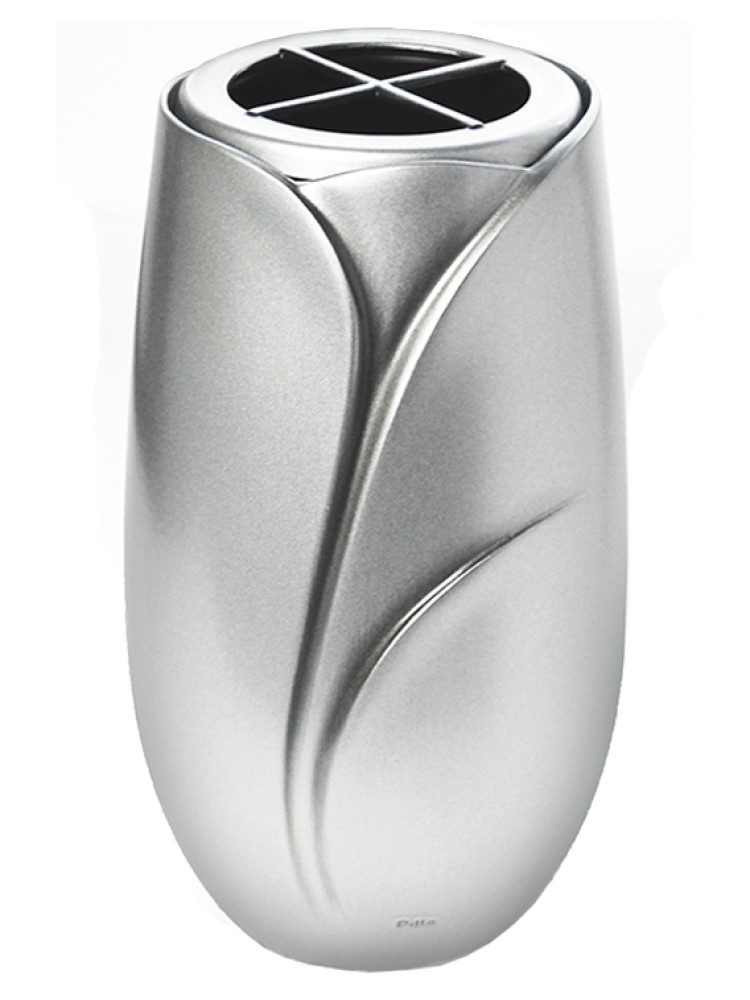 Lacquered vase - CS brushed steel 830.CS - 831.CS