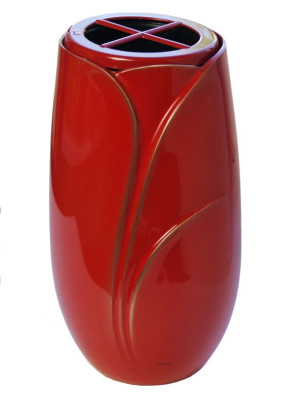 Lacquered bronze vase, Rosso 830.RO - 831.RO