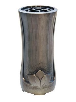 Lacquered bronze vase, aluminium colour 993.24.AL