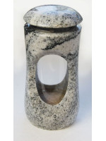 Polished stone lantern - Light Gneiss