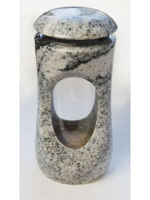 Polished stone lantern - Light Gneiss