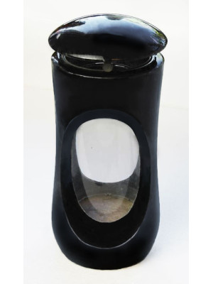 Polished stone lantern - Black Granite