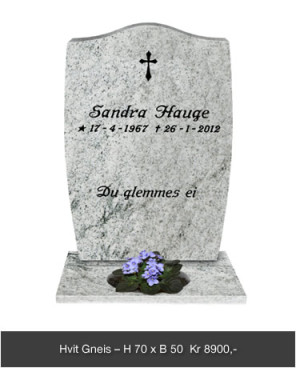 Offer monument – White gneiss H70 x W50