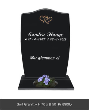 Offer monument – Black granite H70 x W50