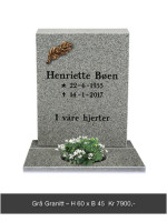 Tilbudsstein – Grå granitt H60 x B45
