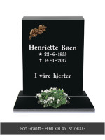 Offer monument – Black granite H60 x W45